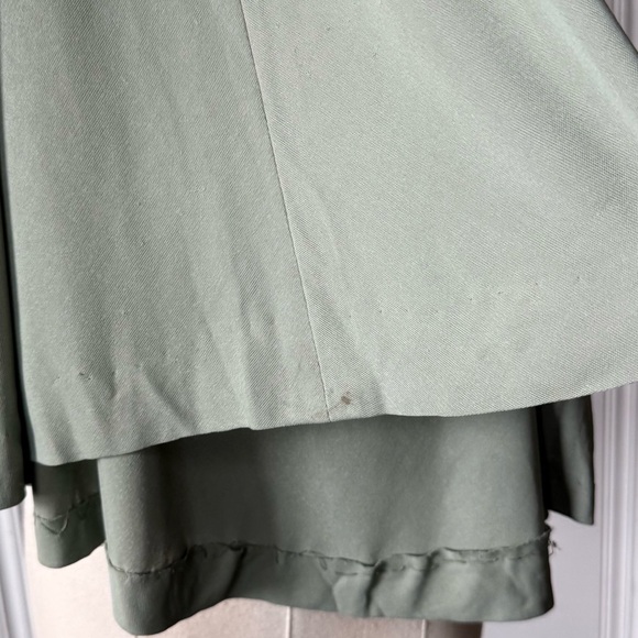 1970s Radley London Sage Green Drop Waist Vintage Designer Dress - Picture 10 of 10